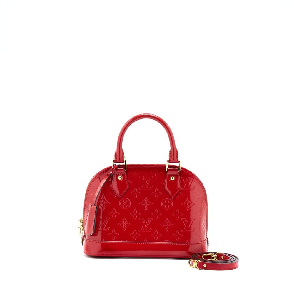 AAA Replica Louis Vuitton LV ALMA BB VERNIS RED GHW