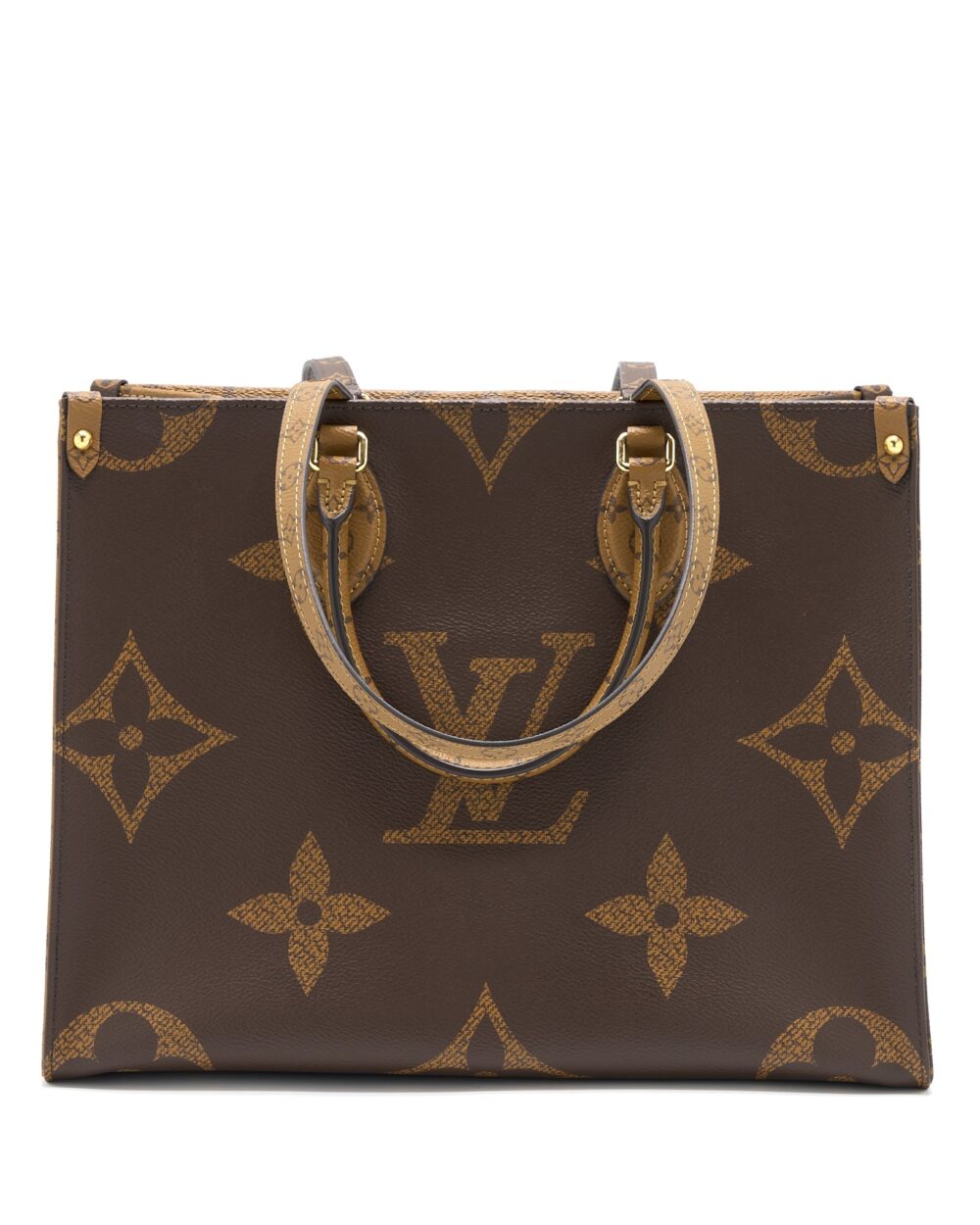 AAA Replica Louis Vuitton LV ON THE GO MM MONOGRAM COATED MONOGRAM REVERSE CANVAS GHW