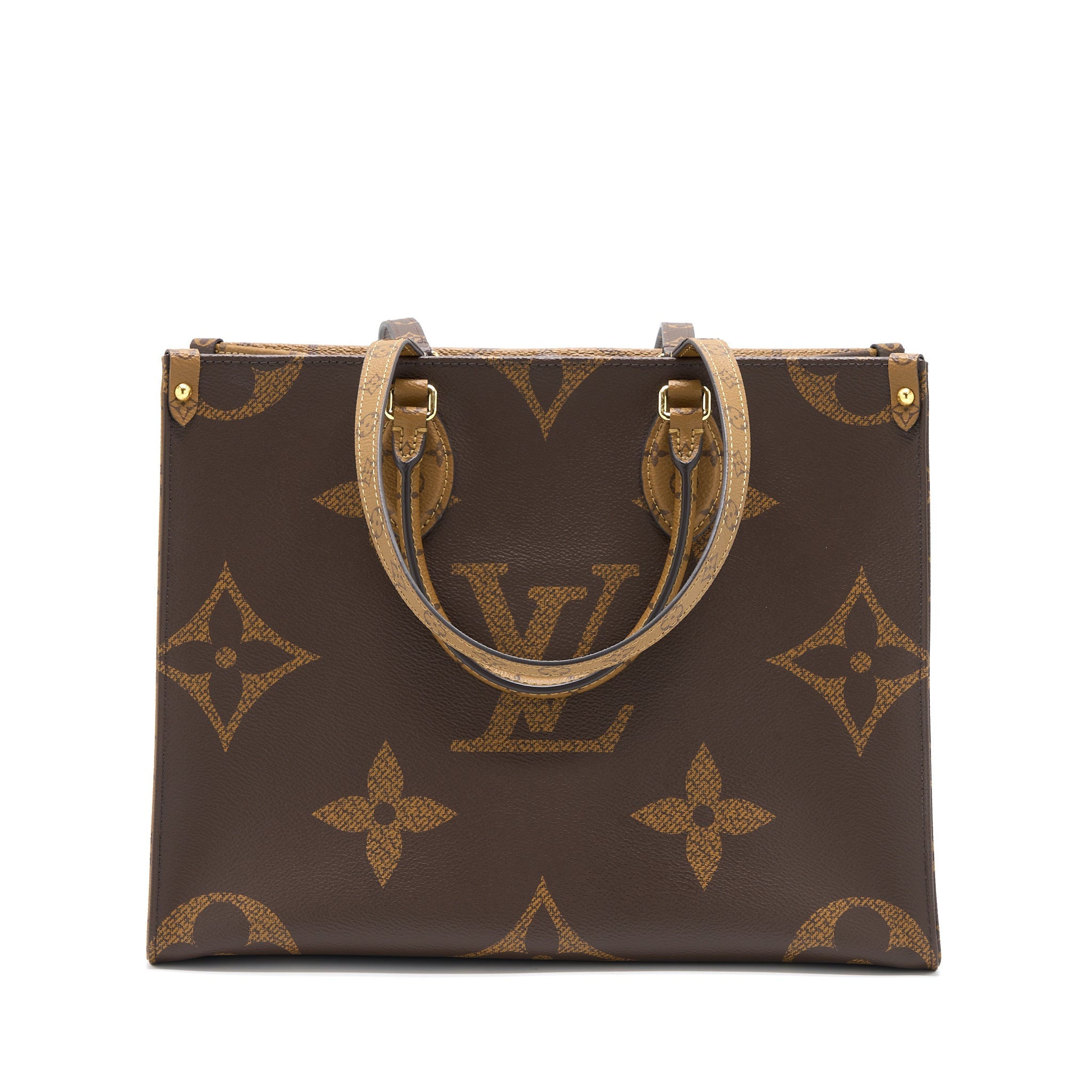 AAA Replica Louis Vuitton LV ON THE GO MM MONOGRAM COATED MONOGRAM REVERSE CANVAS GHW