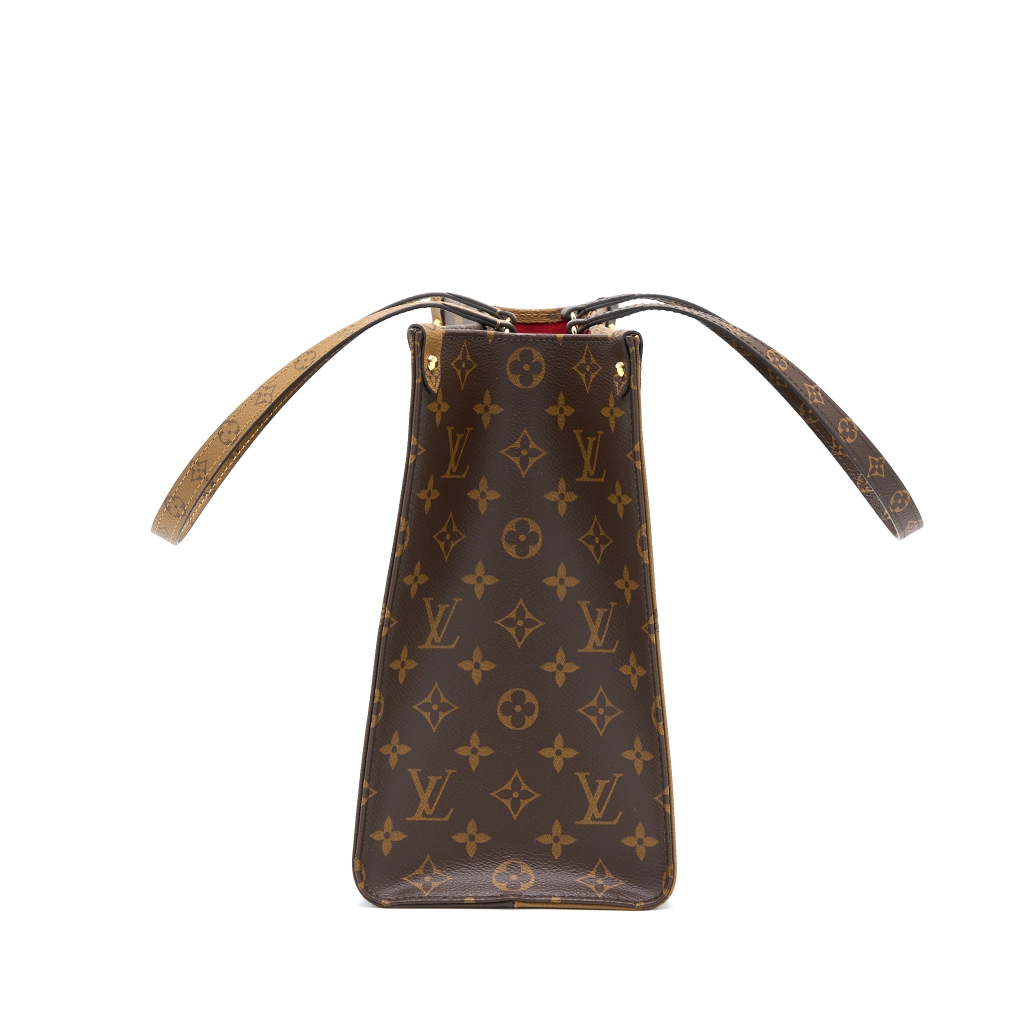 AAA Replica Louis Vuitton LV ON THE GO MM MONOGRAM COATED MONOGRAM REVERSE CANVAS GHW