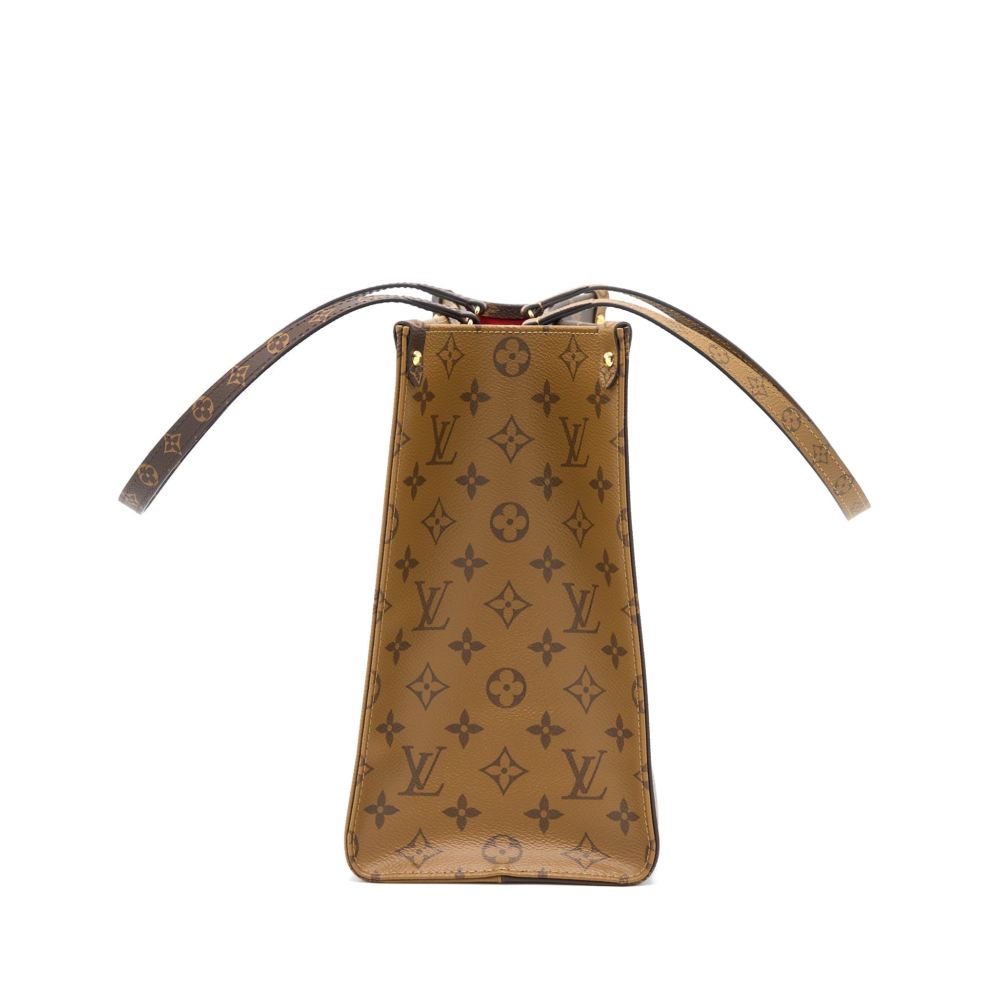 AAA Replica Louis Vuitton LV ON THE GO MM MONOGRAM COATED MONOGRAM REVERSE CANVAS GHW