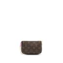 AAA Replica Louis Vuitton LV MINI POCHETTE ACCESSCORIES MONOGRAM CANVAS/HOT PINK GHW
