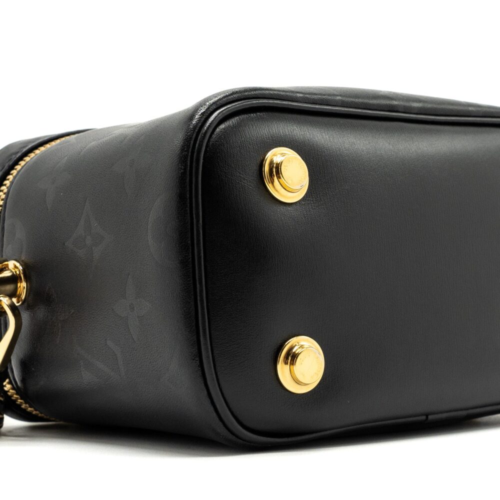 AAA Replica Louis Vuitton LV VANITY PM MONOGRAM LAMBSKIN BLACK GHW