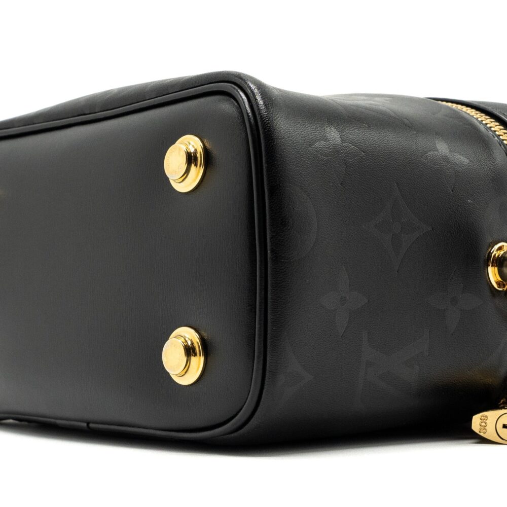AAA Replica Louis Vuitton LV VANITY PM MONOGRAM LAMBSKIN BLACK GHW