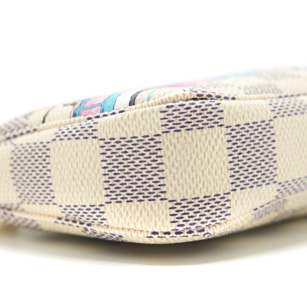 AAA Replica Louis Vuitton LV CHRISTMAS LIMITED MINI POCHETTE ACCESSORIES DAMIER AZUR CANVAS