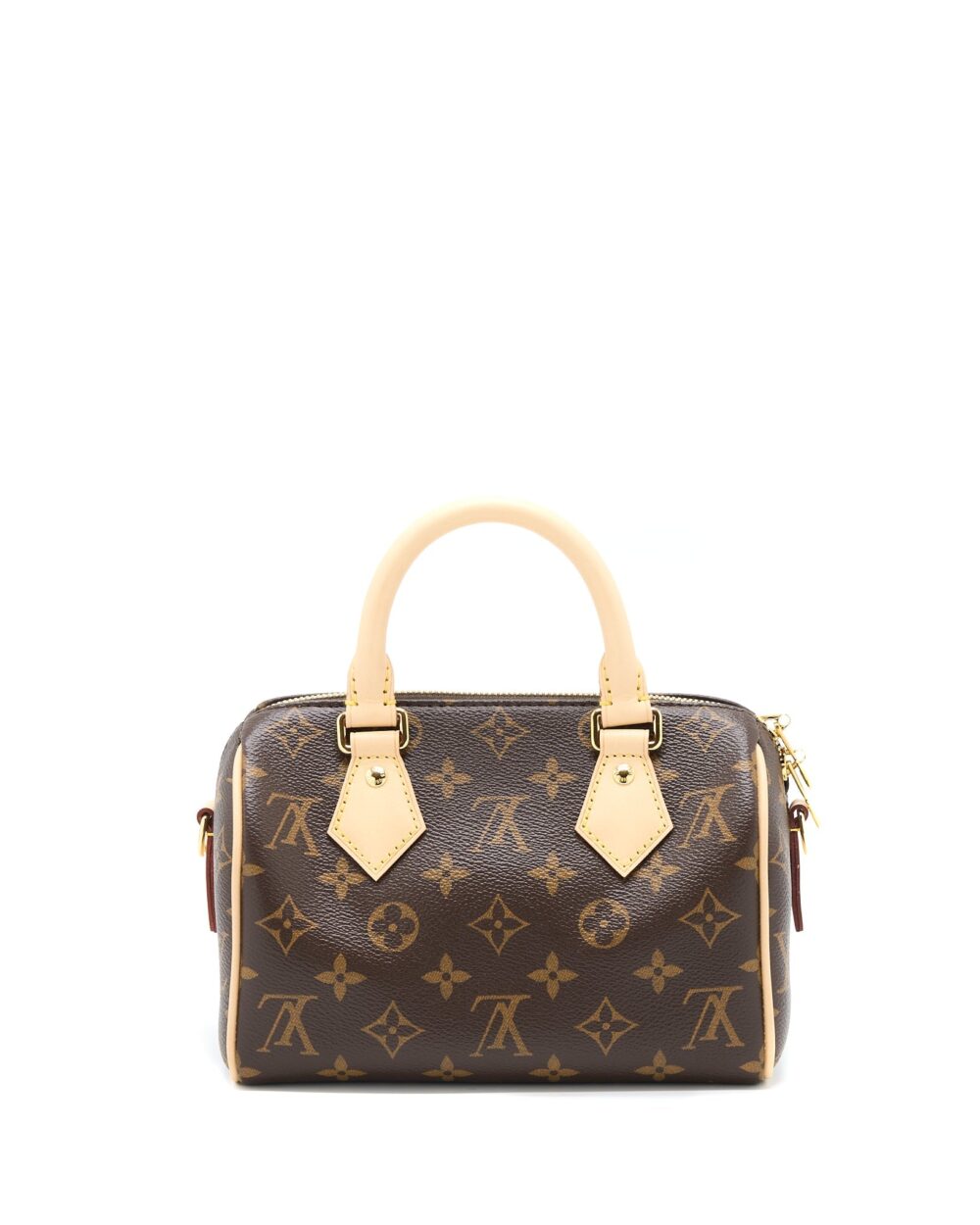 AAA Replica Louis Vuitton LV SPEEDY BANDOULIERE 20 MONOGRAM CANVAS BLACK STRAP