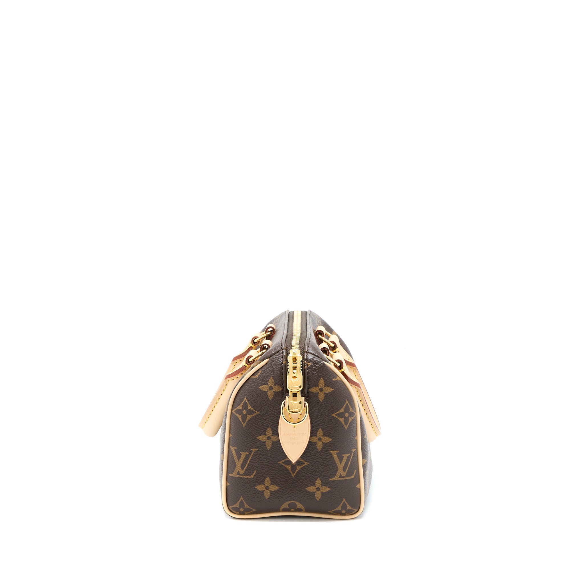 AAA Replica Louis Vuitton LV SPEEDY BANDOULIERE 20 MONOGRAM CANVAS BLACK STRAP