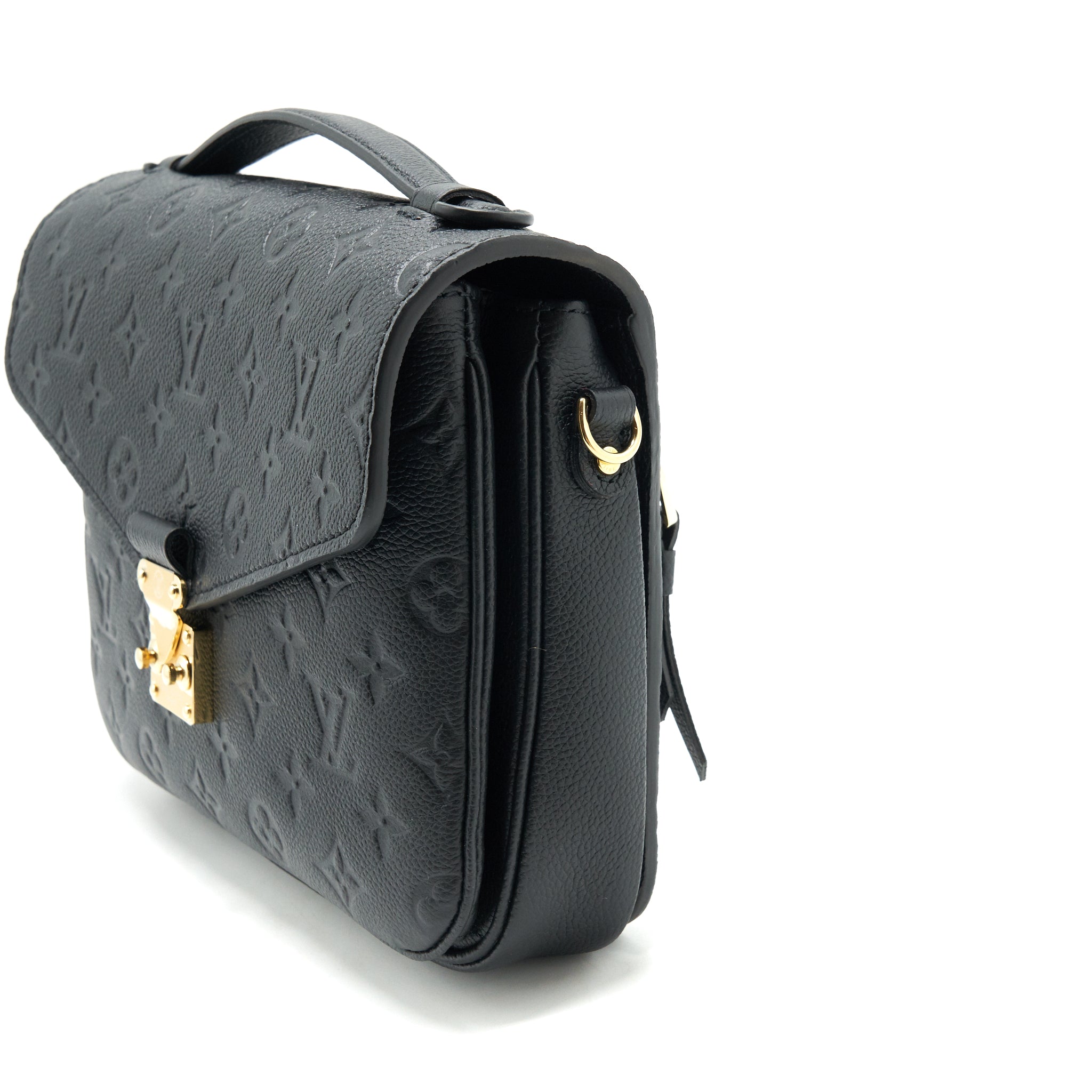 AAA Replica Louis Vuitton LV METIS POCHETTE MONOGRAM EMPREINTE BLACK GHW