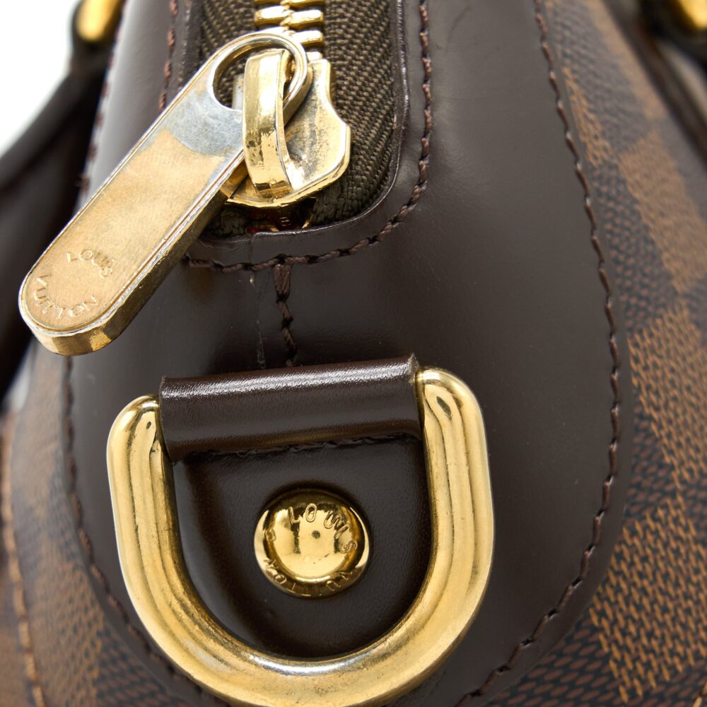 AAA Replica Louis Vuitton LV TREVI BAG DAMIER EBENE CANVAS GHW