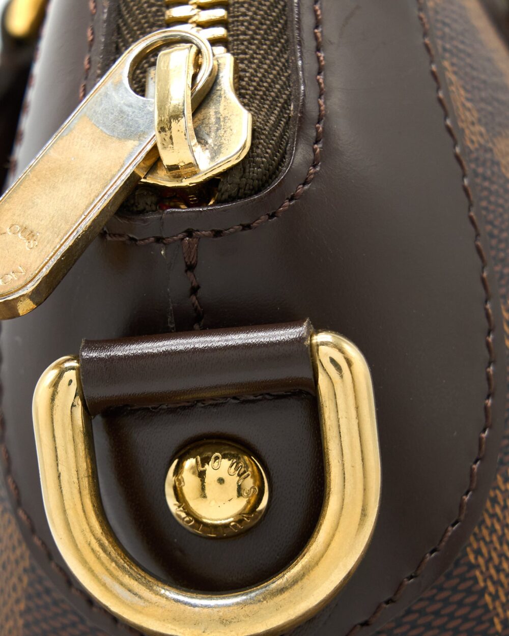 AAA Replica Louis Vuitton LV TREVI BAG DAMIER EBENE CANVAS GHW