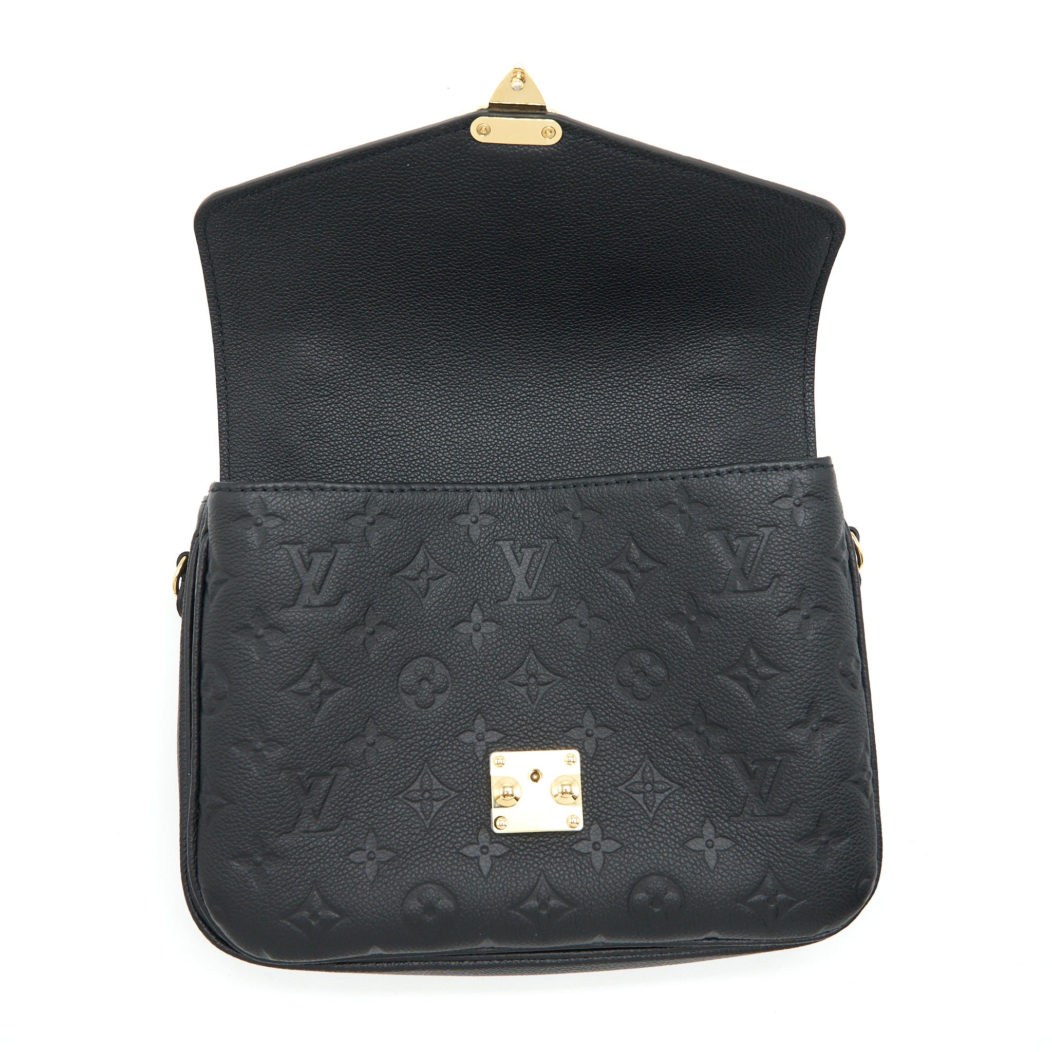 AAA Replica Louis Vuitton LV METIS POCHETTE MONOGRAM EMPREINTE BLACK GHW