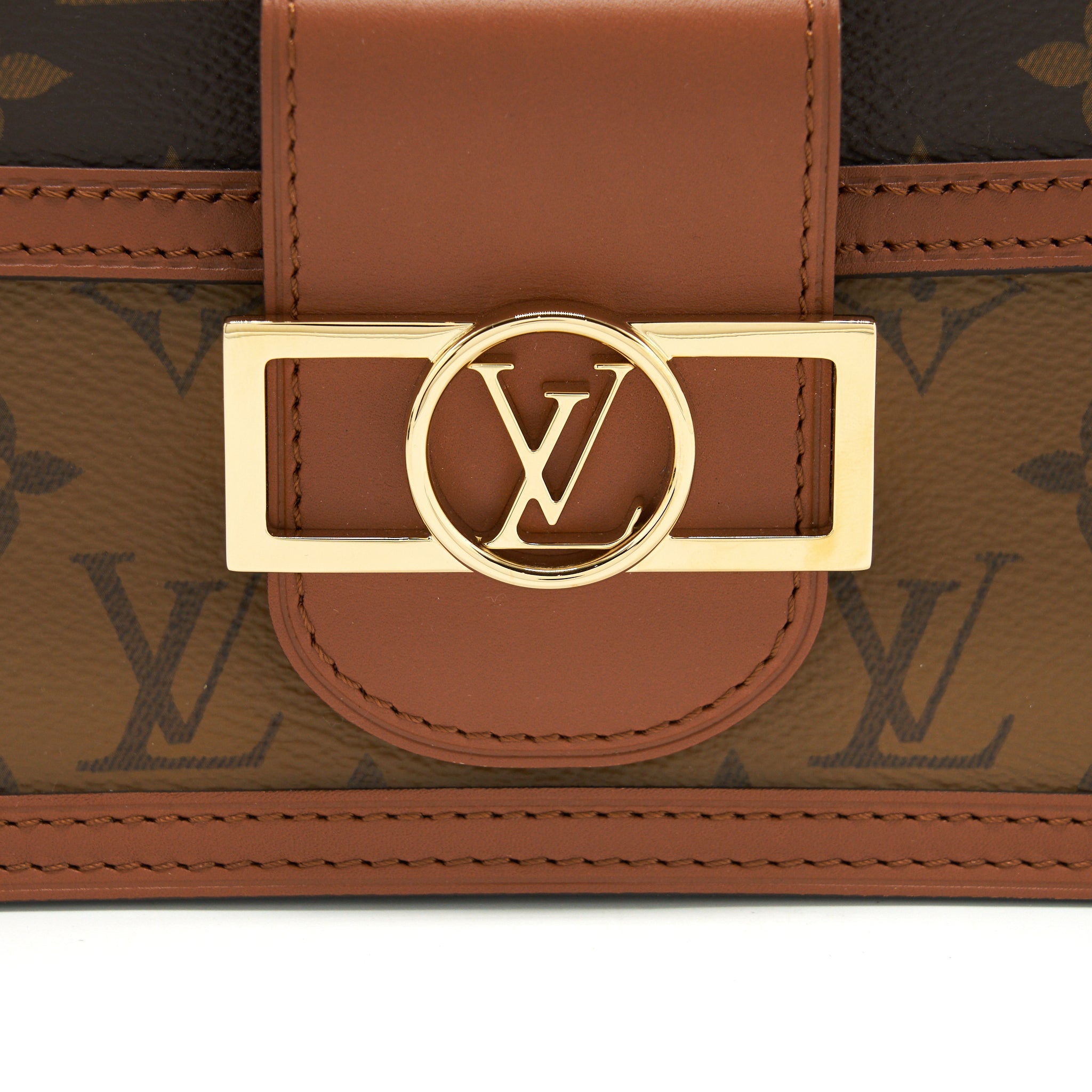 AAA Replica Louis Vuitton LV MINI DAUPHINE MONOGRAM REVERSE CANVAS