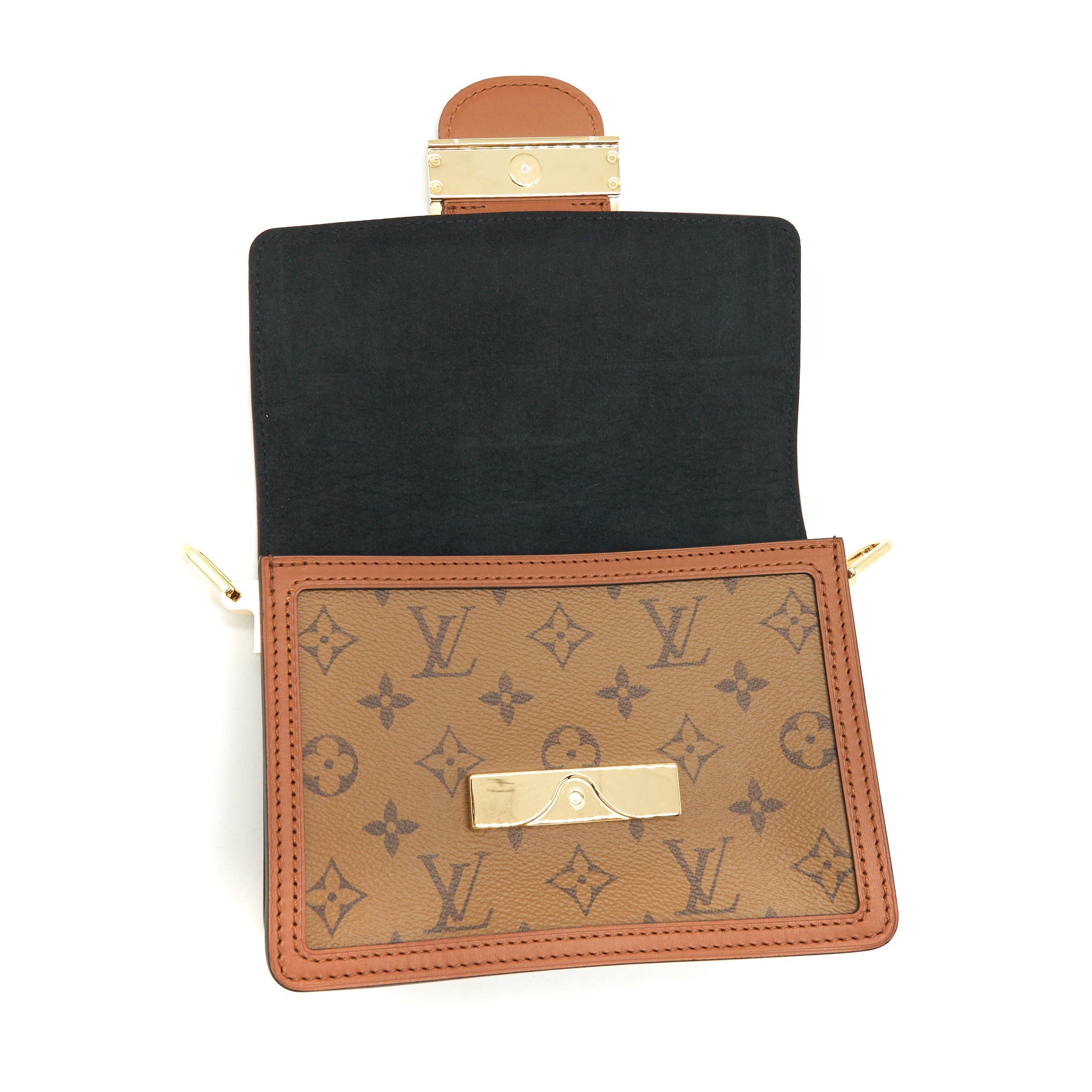 AAA Replica Louis Vuitton LV MINI DAUPHINE MONOGRAM REVERSE CANVAS