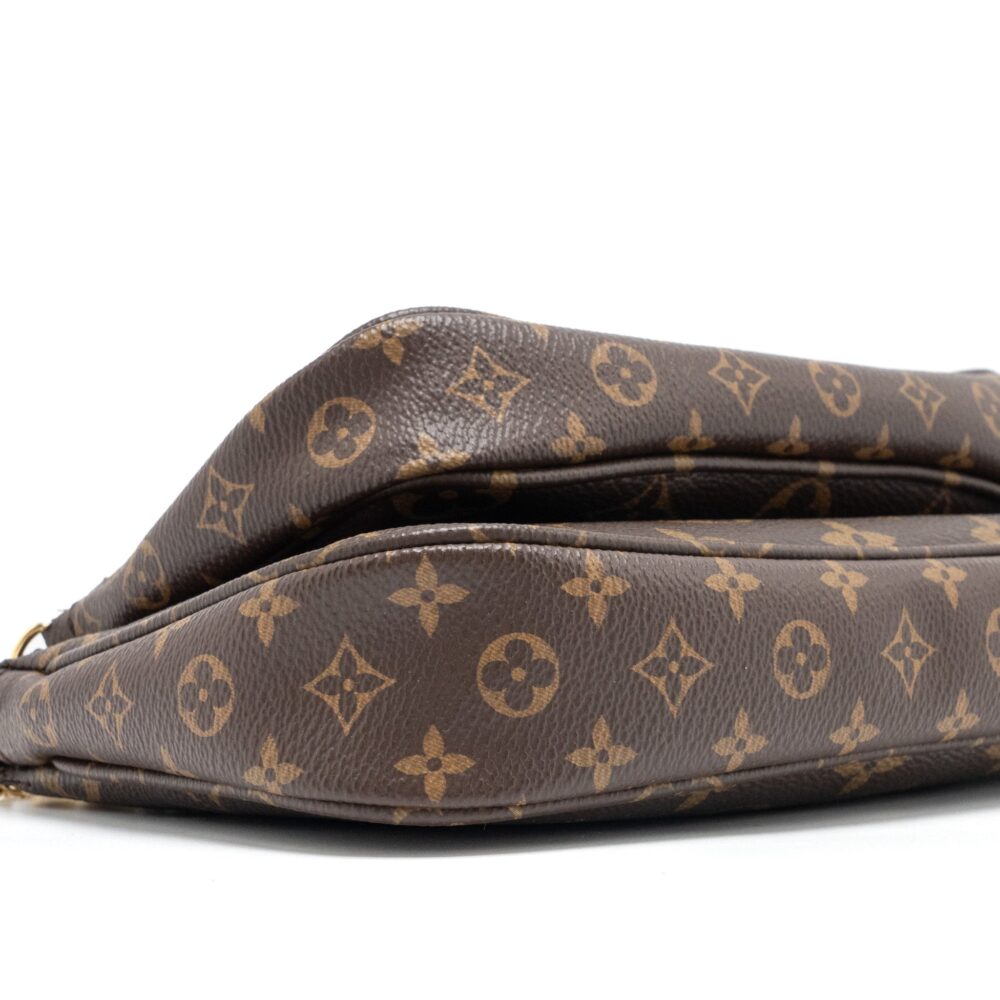 AAA Replica Louis Vuitton LV MULTI POCHETTE MONOGRAM CANVAS WITH KHAKI/ROSE CLAIR TWO STRAPS GHW