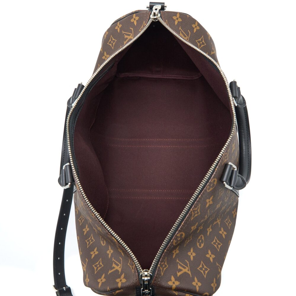 AAA Replica Louis Vuitton LV KEEPALL BANDOULIERE 45 MONOGRAM MACASSAR CANVAS SHW