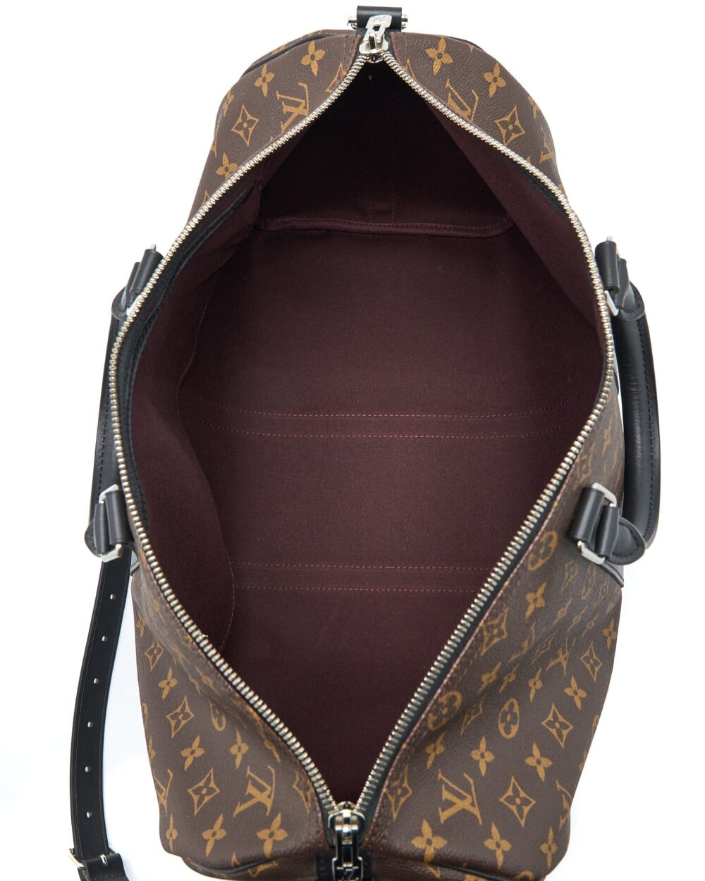 AAA Replica Louis Vuitton LV KEEPALL BANDOULIERE 45 MONOGRAM MACASSAR CANVAS SHW