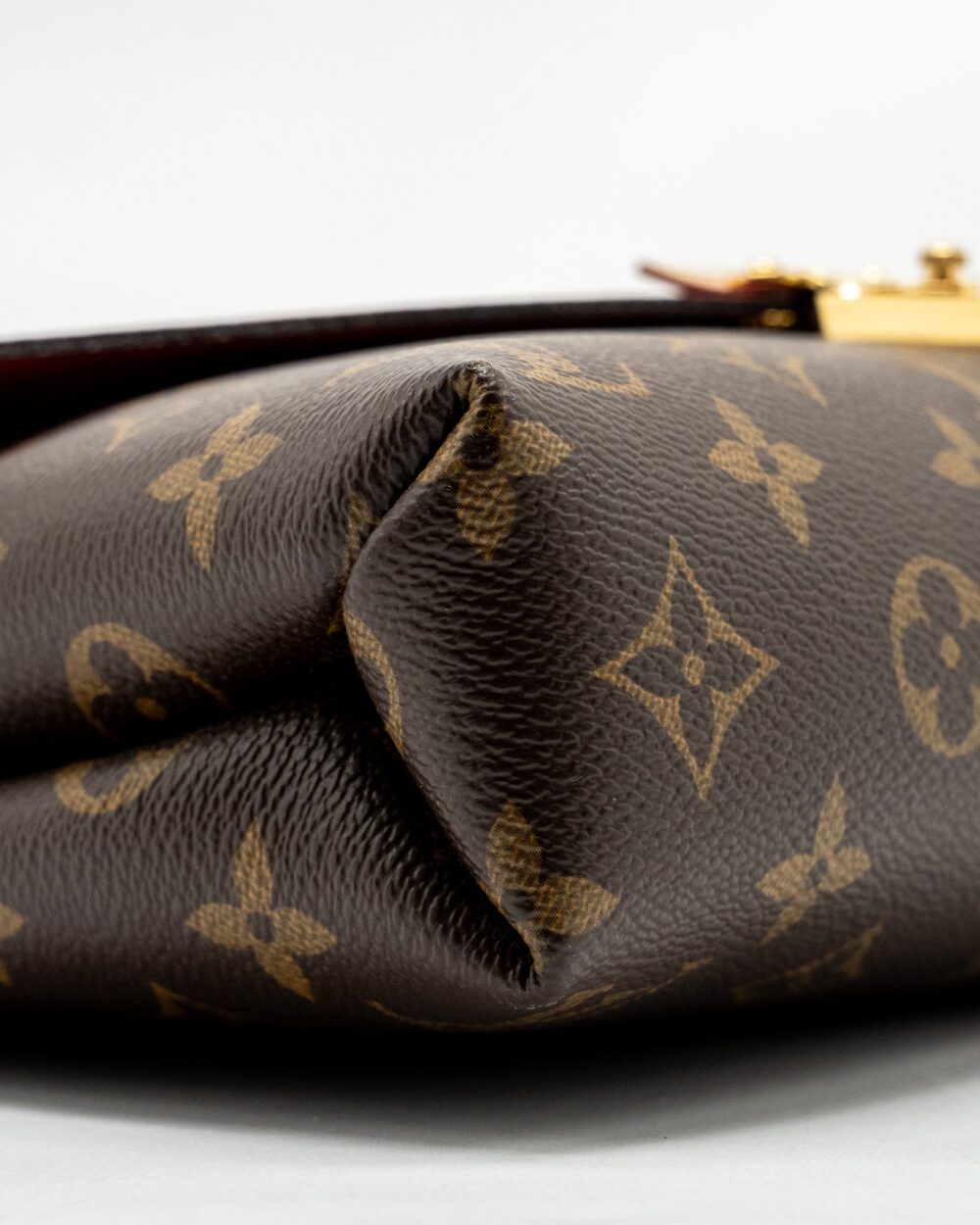 AAA Replica Louis Vuitton LV PALLAS CHAIN BAG MONOGRAM CANVAS/LEATHER RED GHW 