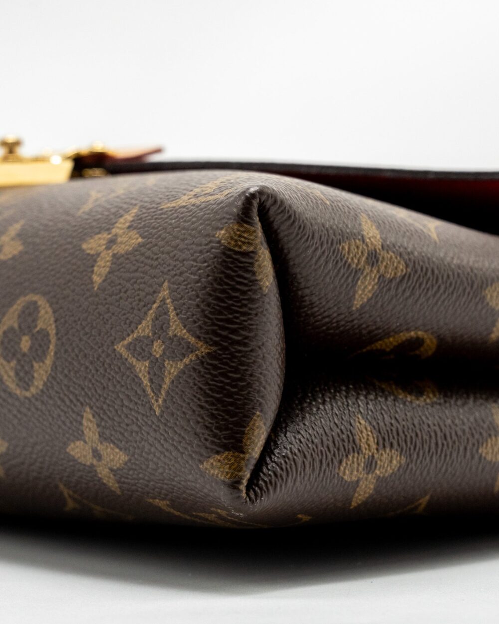 AAA Replica Louis Vuitton LV PALLAS CHAIN BAG MONOGRAM CANVAS/LEATHER RED GHW 