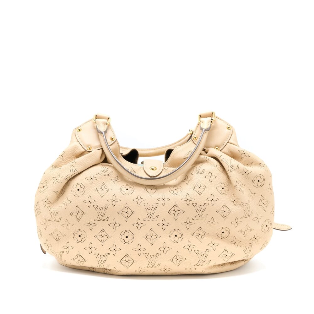 AAA Replica Louis Vuitton LV MAHINA HINA SHOULDER BAG BEIGE GHW