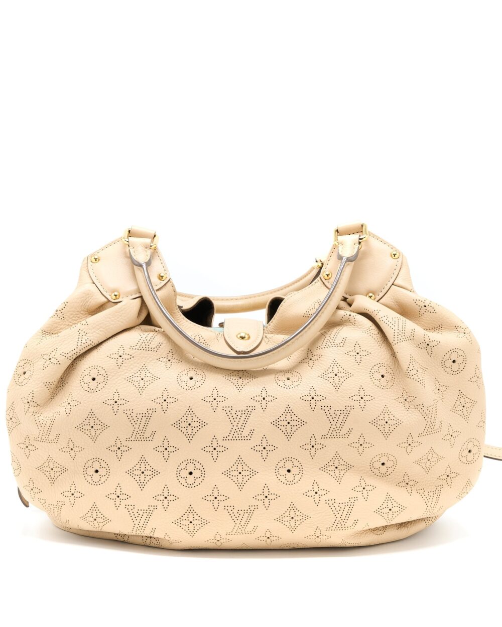 AAA Replica Louis Vuitton LV MAHINA HINA SHOULDER BAG BEIGE GHW