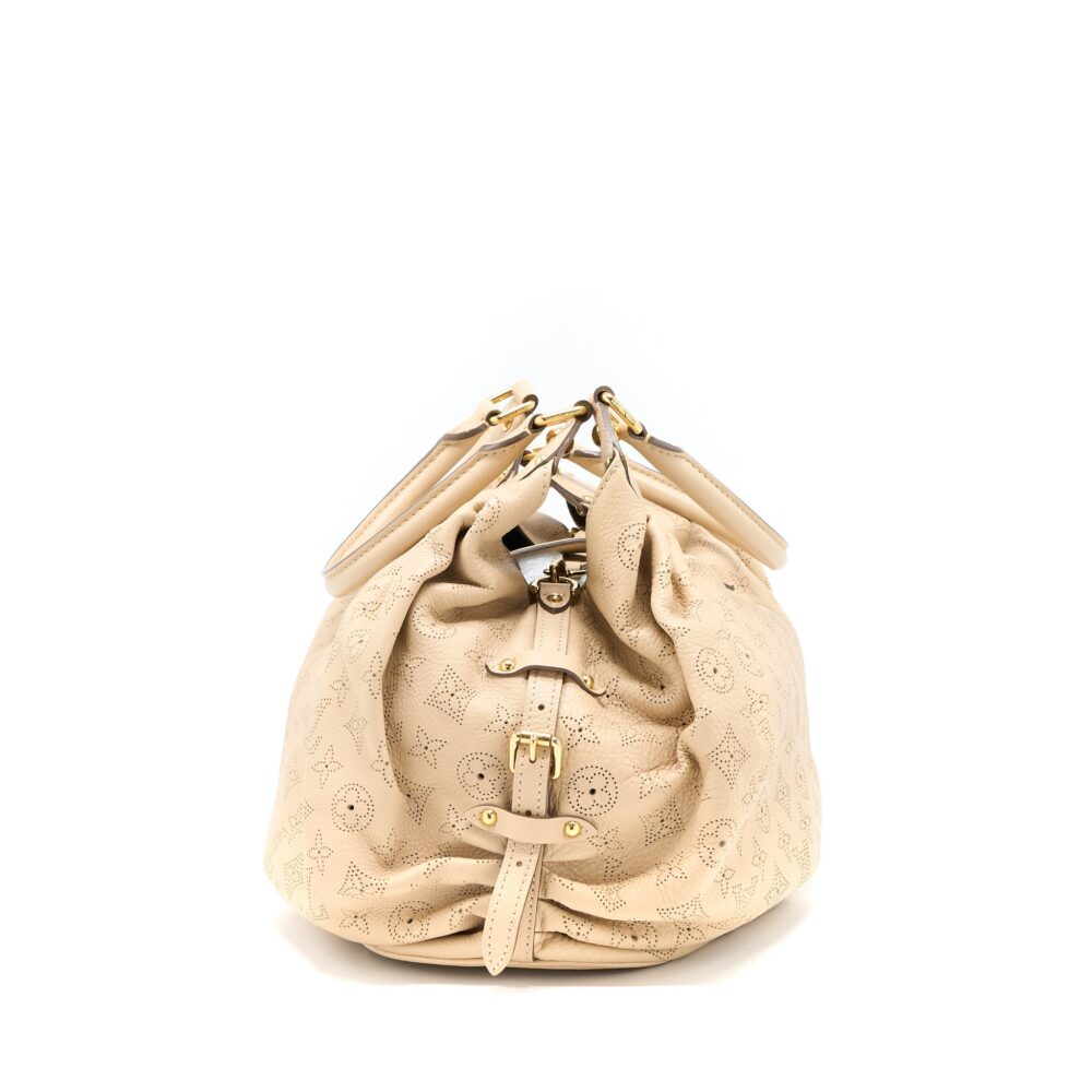 AAA Replica Louis Vuitton LV MAHINA HINA SHOULDER BAG BEIGE GHW