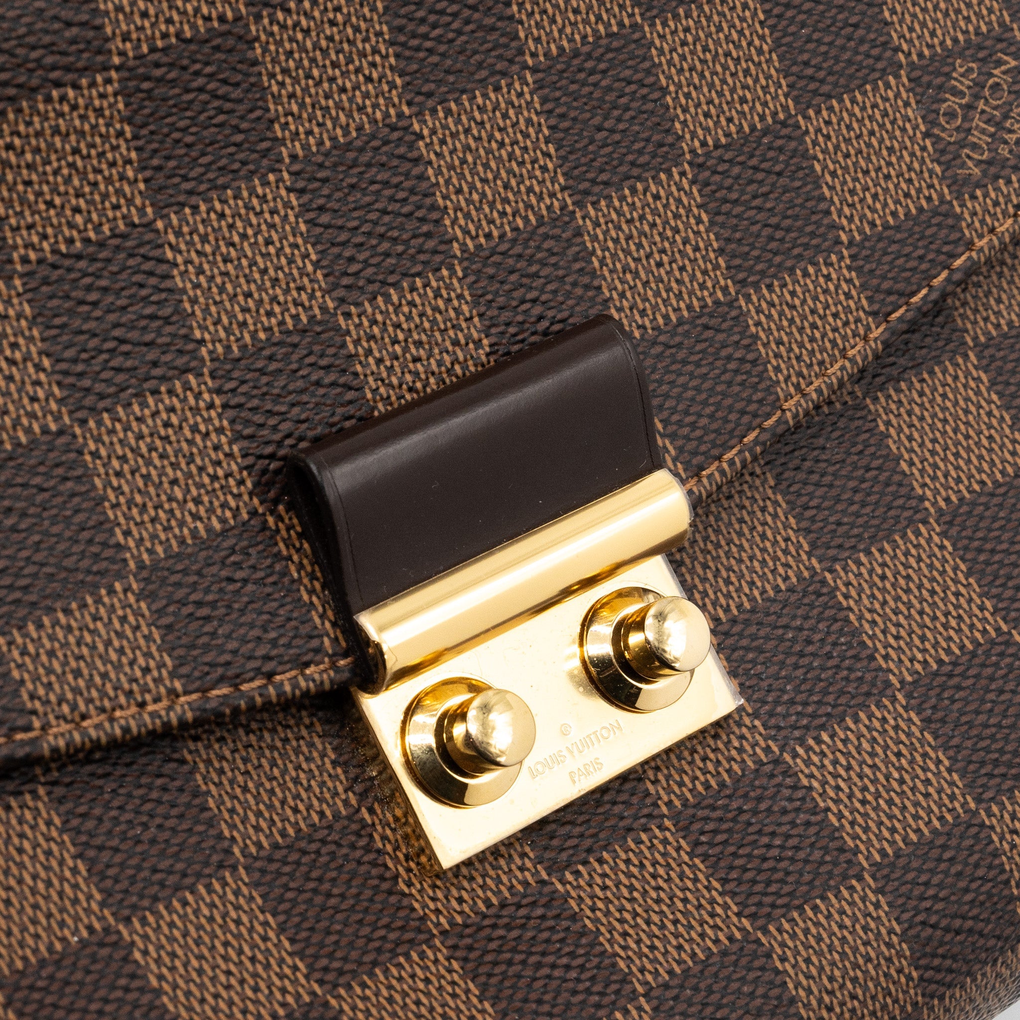 AAA Replica Louis Vuitton LV CROISETTE BAG DAMIER EBENE CANVAS GHW