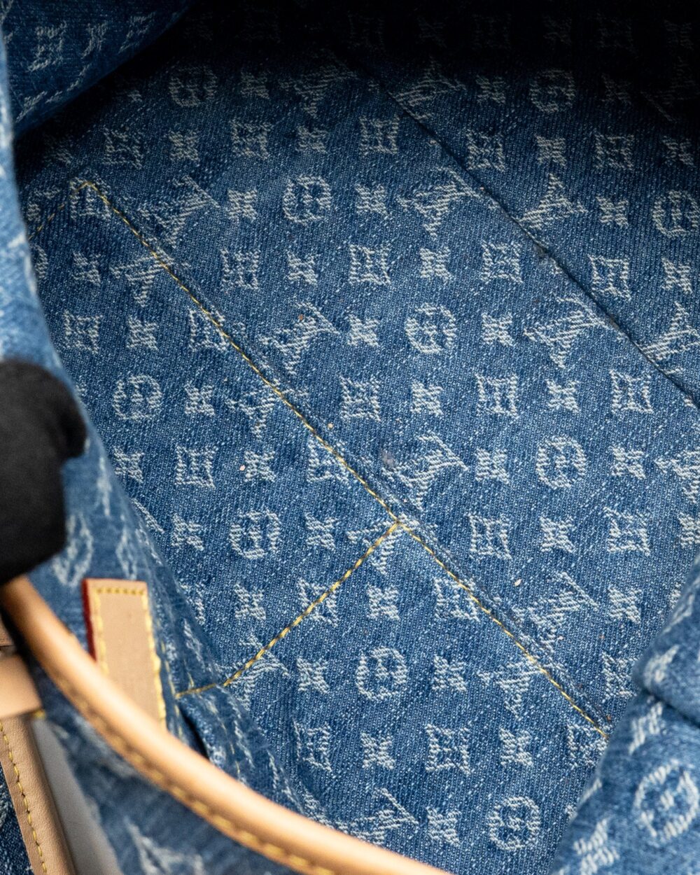 AAA Replica Louis Vuitton LV CARRYALL MM MONOGRAM DENIM BLUE GHW