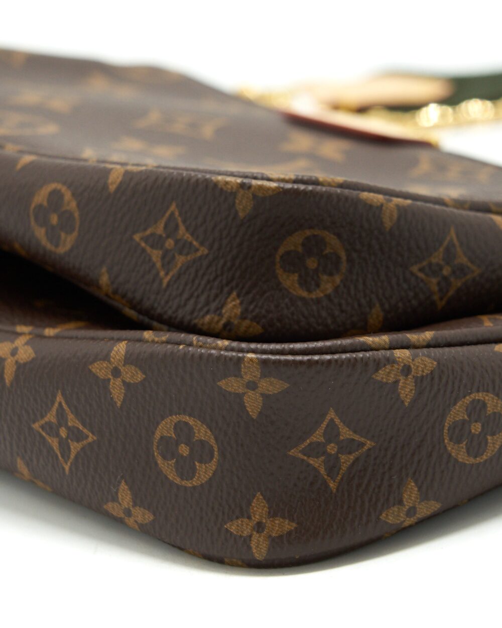 AAA Replica Louis Vuitton LV MULTI POCHETTE ACCESSORIES MONOGRAM CANVAS WITH KHAKI STRAP