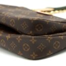 AAA Replica Louis Vuitton LV MULTI POCHETTE ACCESSORIES MONOGRAM CANVAS WITH KHAKI STRAP