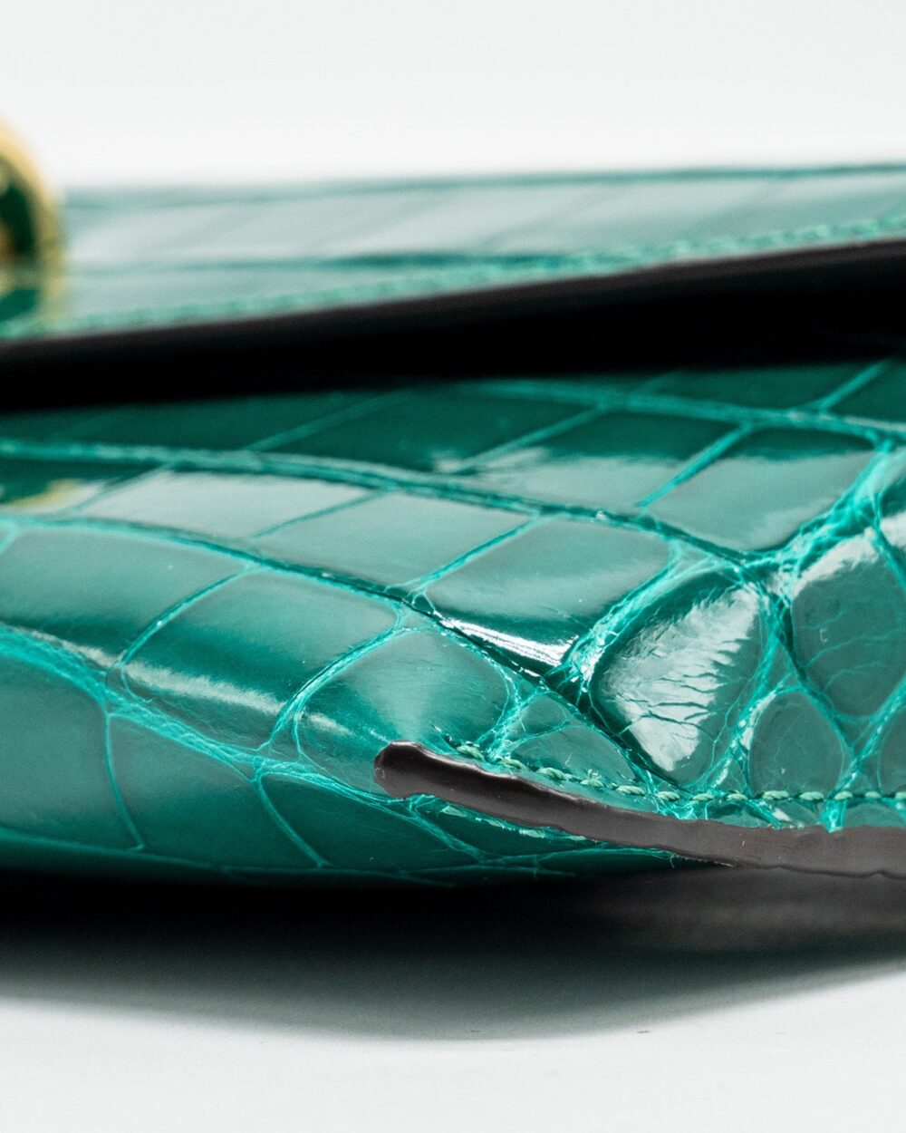 AAA Replica Louis Vuitton LV PADLOCK ON STRAP CROCODILE BRILLANT GREEN GHW