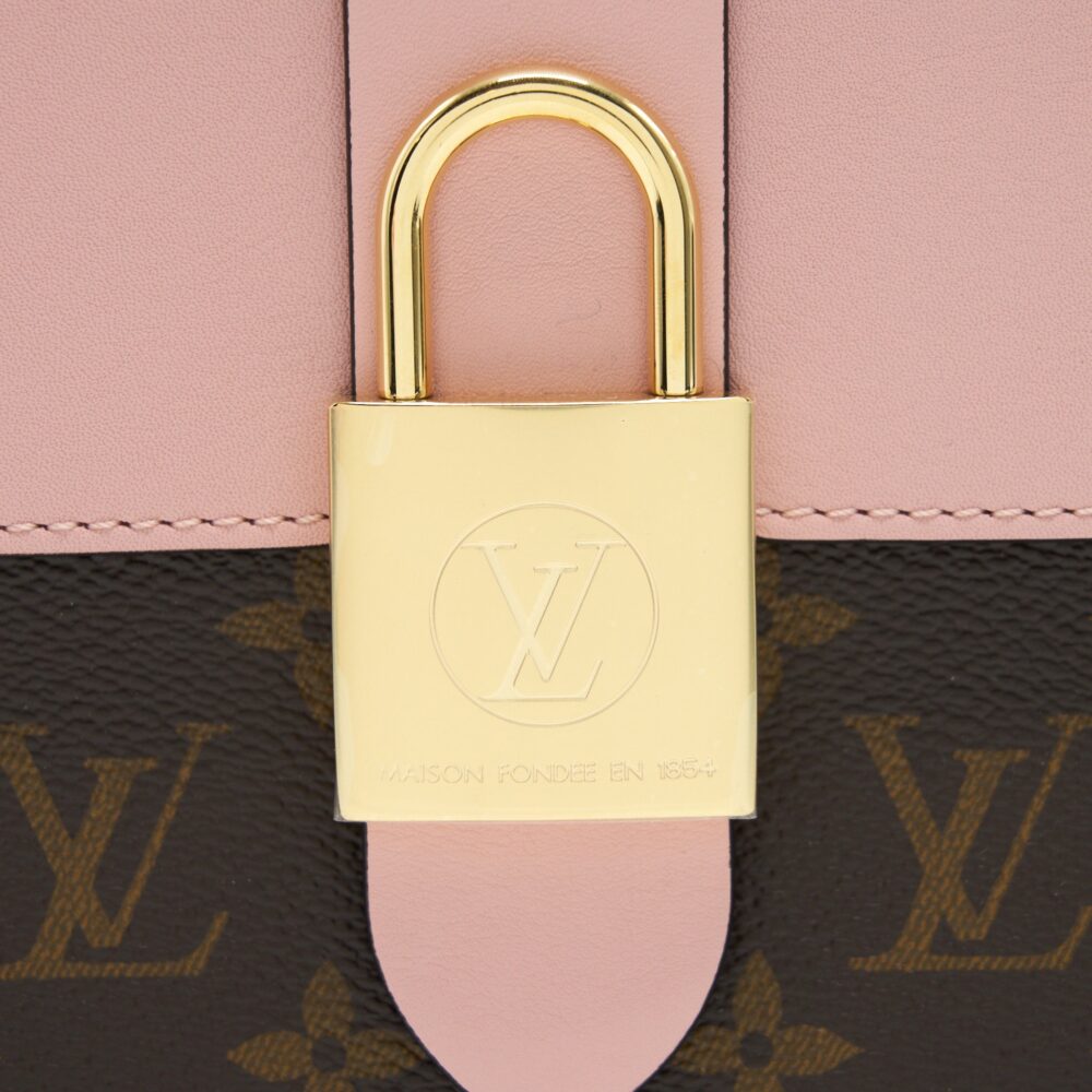 AAA Replica Louis Vuitton LV LOCKY BB MONOGRAM CANVAS / ROSE POUDRE