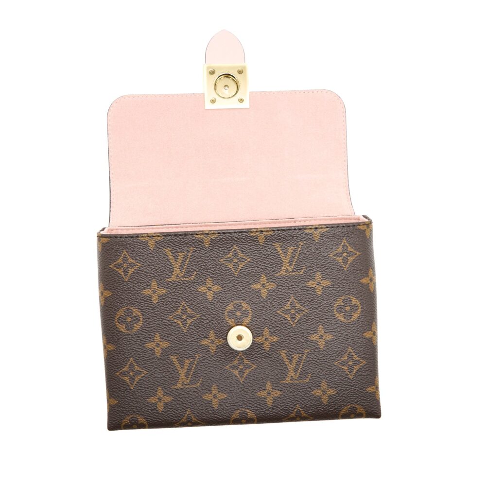 AAA Replica Louis Vuitton LV LOCKY BB MONOGRAM CANVAS / ROSE POUDRE
