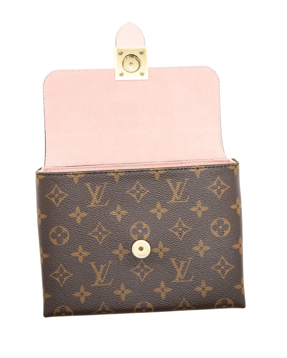 AAA Replica Louis Vuitton LV LOCKY BB MONOGRAM CANVAS / ROSE POUDRE