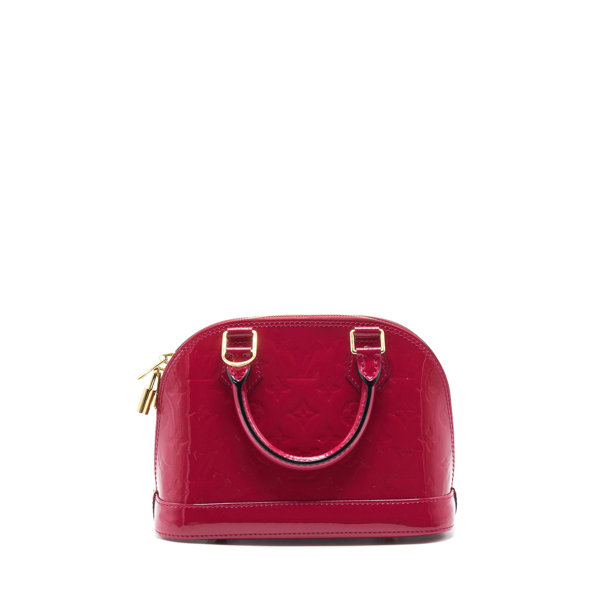 AAA Replica Louis Vuitton LV ALMA BB PATENT LEATHER INDIAN ROSE