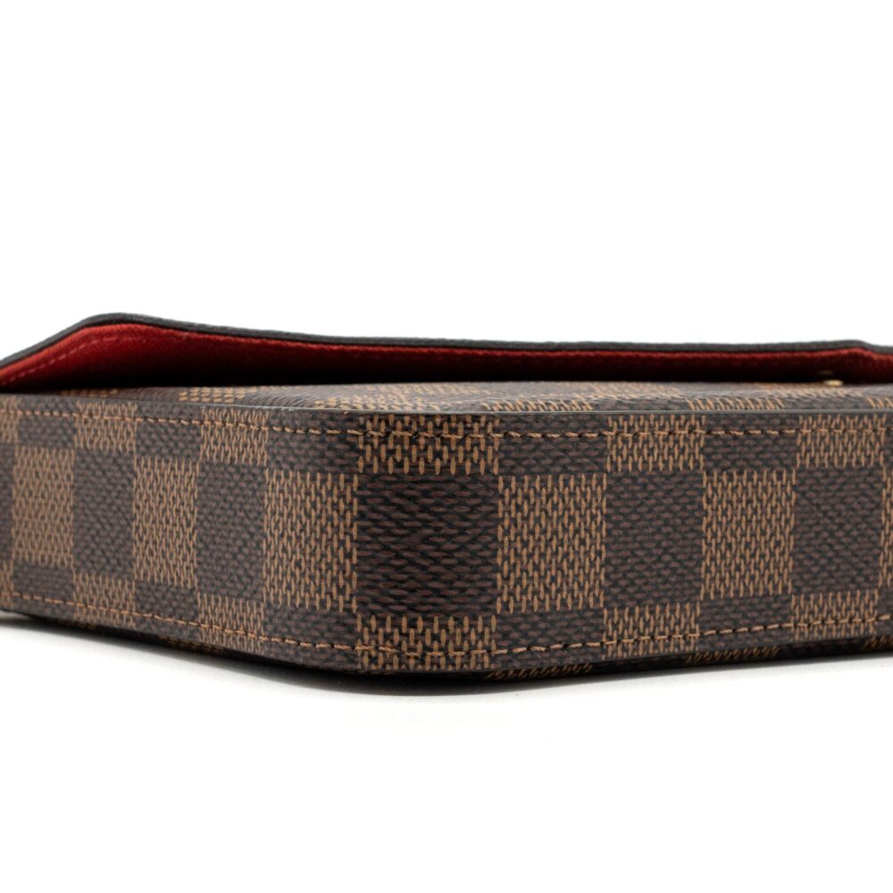 AAA Replica Louis Vuitton LV FELICIE POCHETTE DAMIER EBENE CANVAS GHW