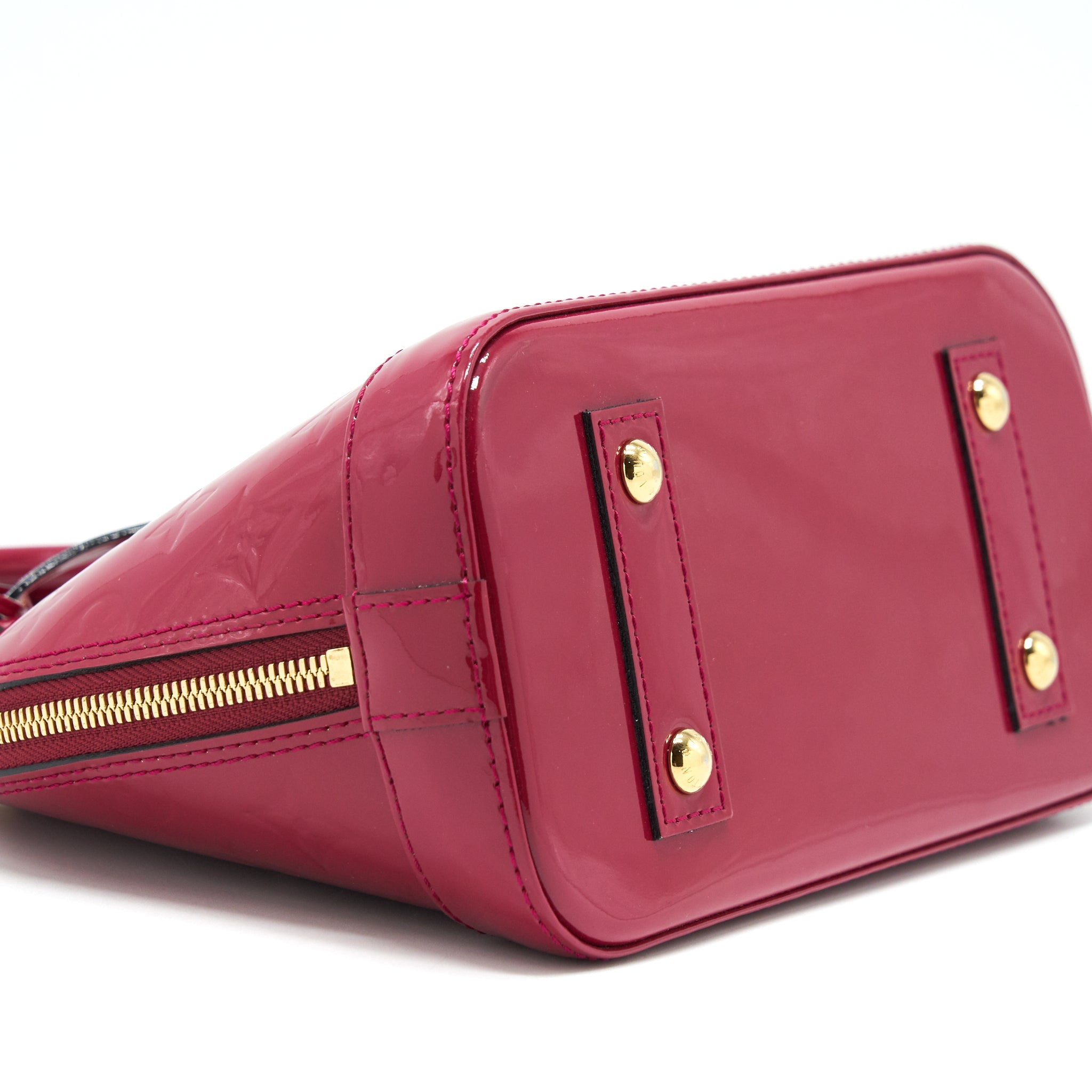 AAA Replica Louis Vuitton LV ALMA BB PATENT LEATHER INDIAN ROSE