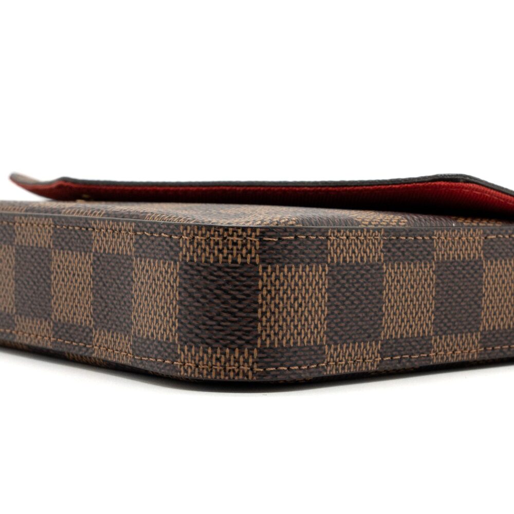 AAA Replica Louis Vuitton LV FELICIE POCHETTE DAMIER EBENE CANVAS GHW