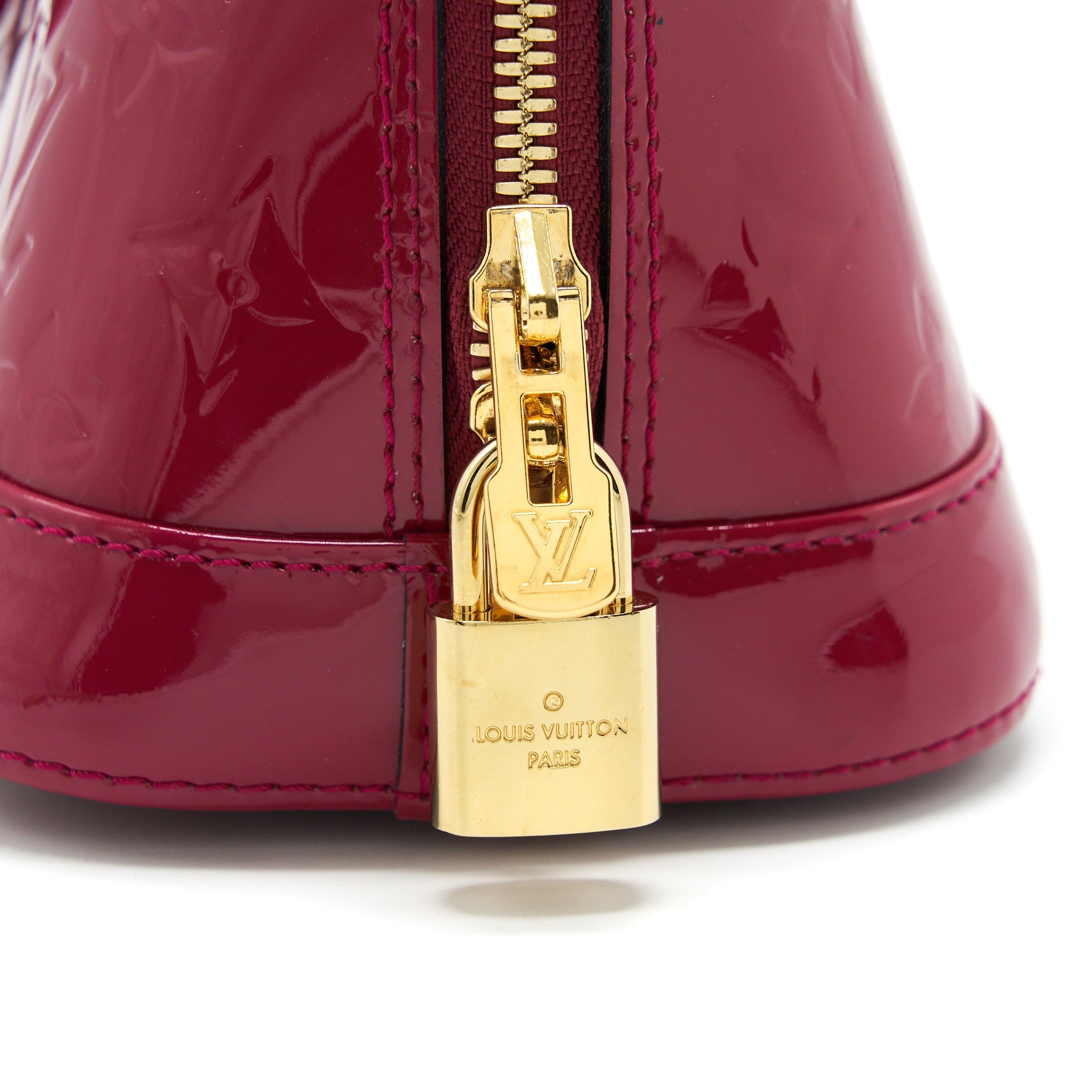 AAA Replica Louis Vuitton LV ALMA BB PATENT LEATHER INDIAN ROSE
