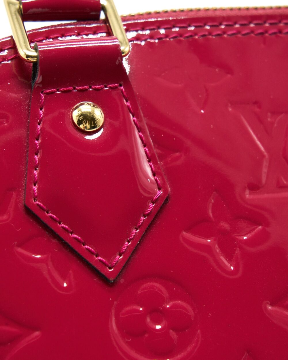 AAA Replica Louis Vuitton LV ALMA BB PATENT LEATHER INDIAN ROSE
