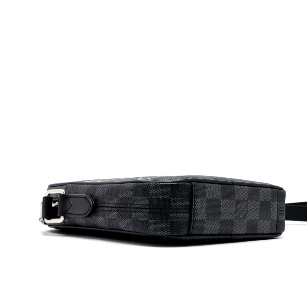 AAA Replica Louis Vuitton LV GRAPHITE MAP DANUBE PM CROSSBODY BAG DAMIER CANVAS / MULTICOLOR SHW