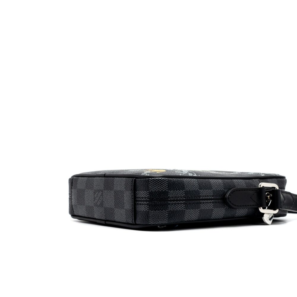 AAA Replica Louis Vuitton LV GRAPHITE MAP DANUBE PM CROSSBODY BAG DAMIER CANVAS / MULTICOLOR SHW
