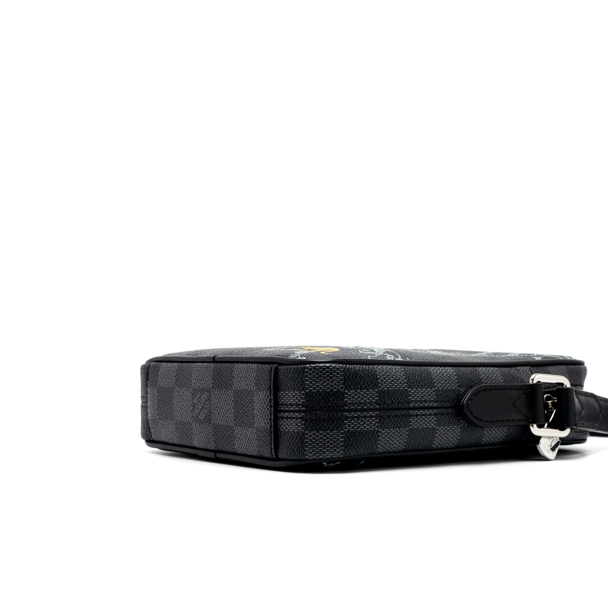 AAA Replica Louis Vuitton LV GRAPHITE MAP DANUBE PM CROSSBODY BAG DAMIER CANVAS / MULTICOLOR SHW