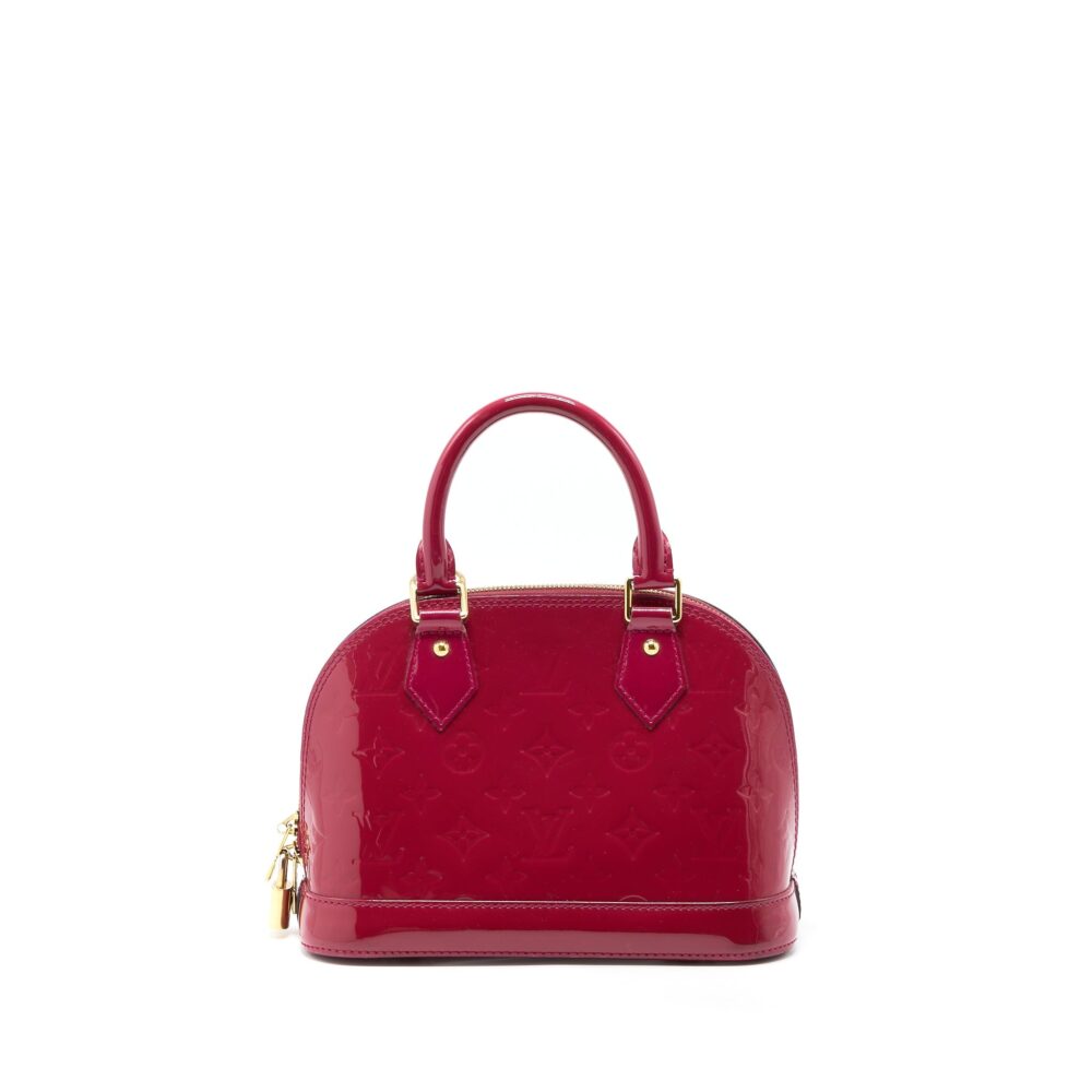 AAA Replica Louis Vuitton LV ALMA BB PATENT INDIAN ROSE GHW