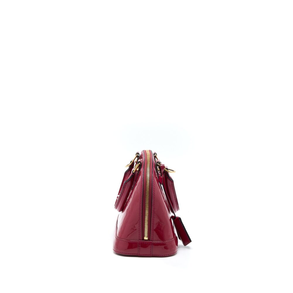 AAA Replica Louis Vuitton LV ALMA BB PATENT INDIAN ROSE GHW