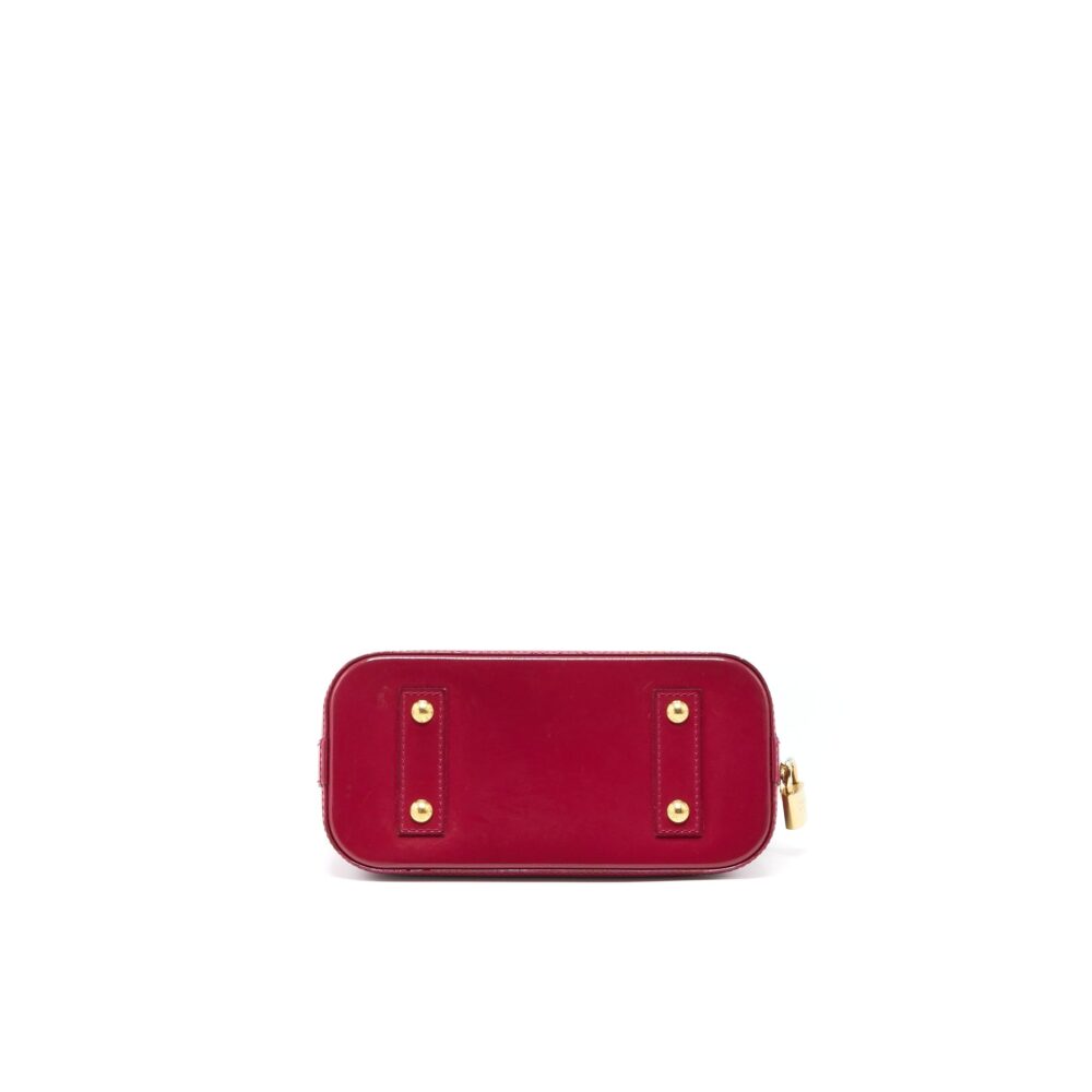 AAA Replica Louis Vuitton LV ALMA BB PATENT INDIAN ROSE GHW
