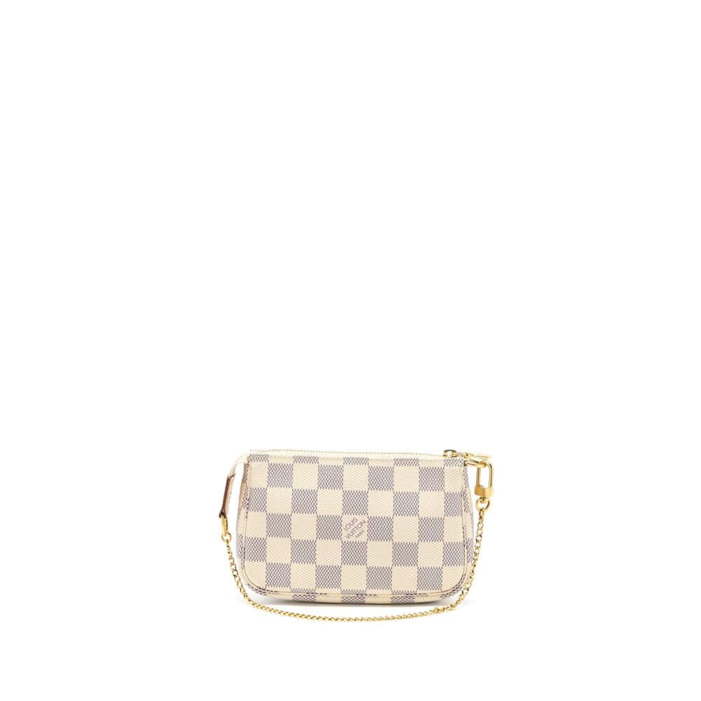 AAA Replica Louis Vuitton LV MINI POCHETTE DAMIER AZUR CANVAS GHW
