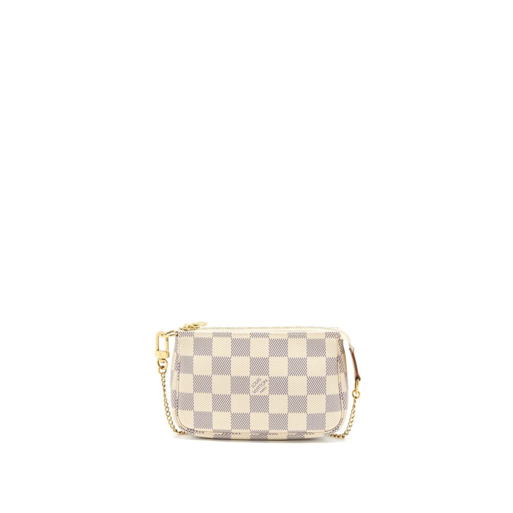 AAA Replica Louis Vuitton LV MINI POCHETTE DAMIER AZUR CANVAS GHW
