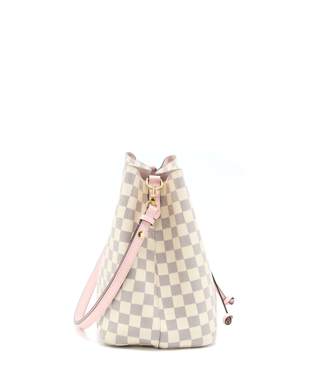 AAA Replica Louis Vuitton LV NEO NOE BUCKET BAG DAMIER AZUR/PINK GHW
