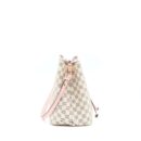 AAA Replica Louis Vuitton LV NEO NOE BUCKET BAG DAMIER AZUR/PINK GHW