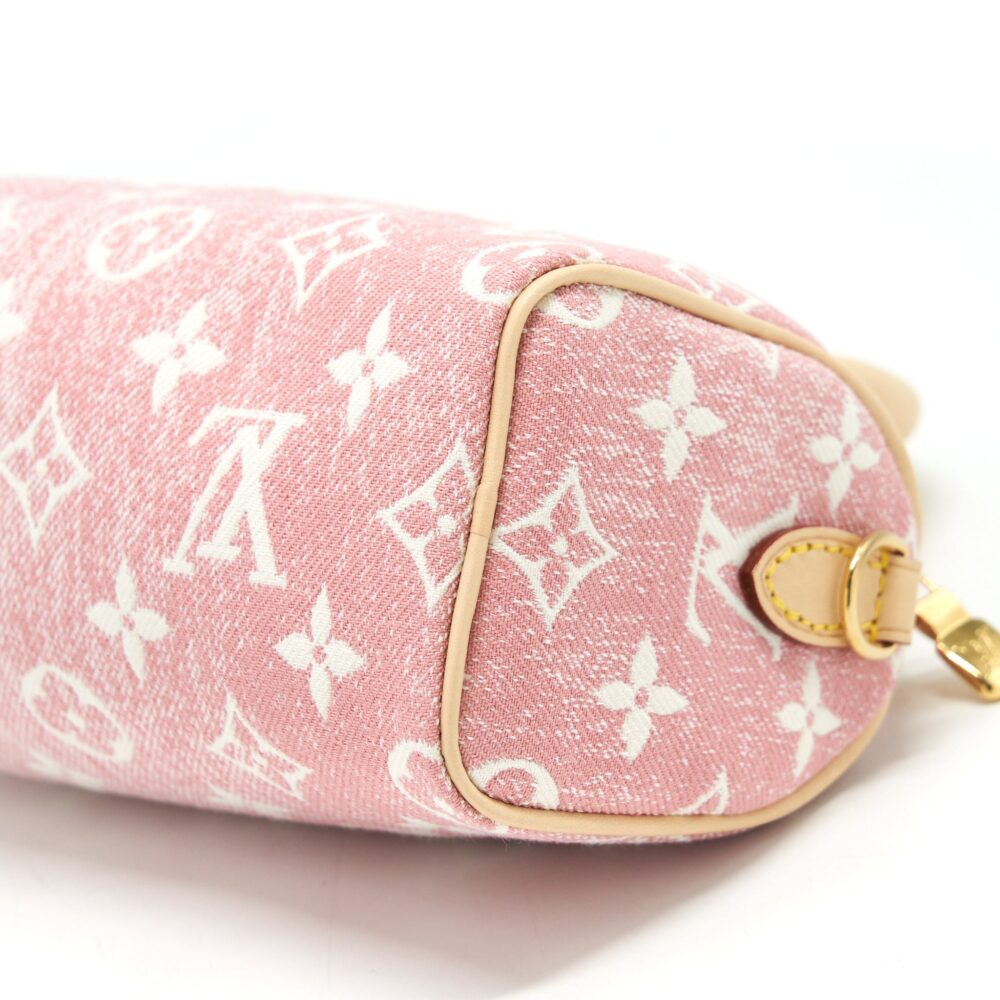 AAA Replica Louis Vuitton LV NANO SPEEDY MONOGRAM JACQUARD DENIM PINK